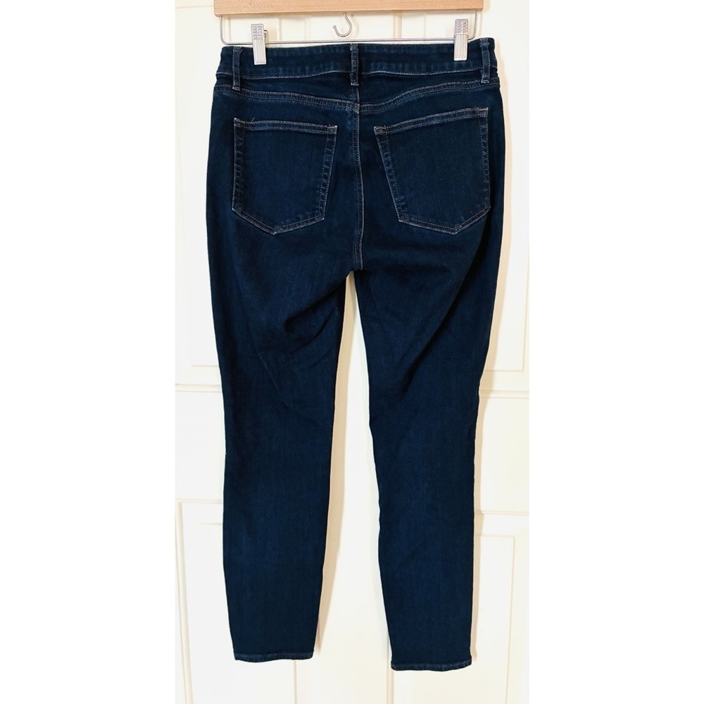 Ann Taylor LOFT Outlet Dark Wash Indigo Blue Mid Rise Skinny Curvy Jeans 6 - Picture 8 of 9